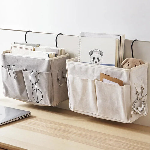Hanging bedside caddy organizer