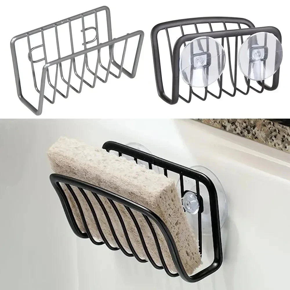 Stainless steel sink sponge holder