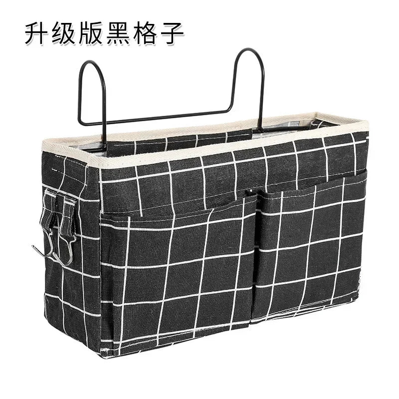 Bedside Caddy Organizer | Hanging Bed Storage Pocket with Hooks