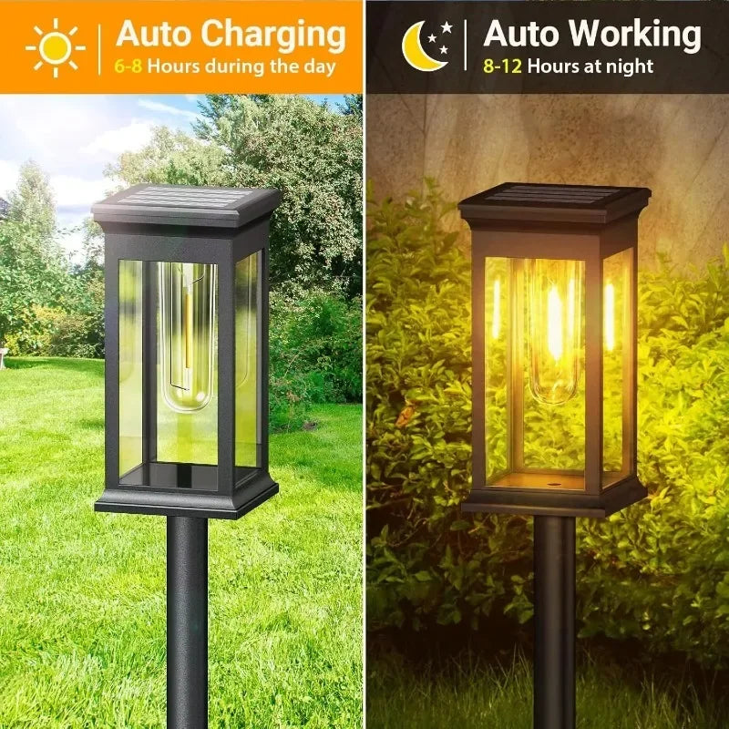 Solar pathway lantern stake light
