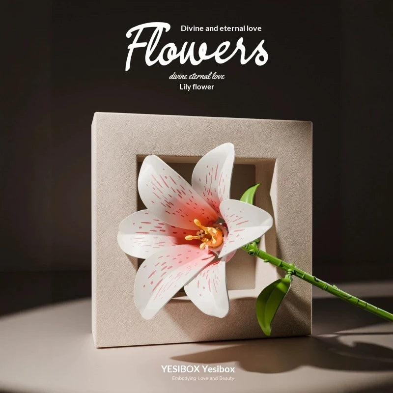 DIY building block flower kit