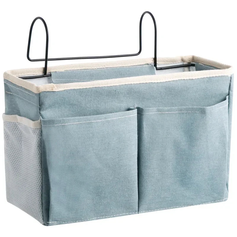 Bedside Caddy Organizer | Hanging Bed Storage Pocket with Hooks