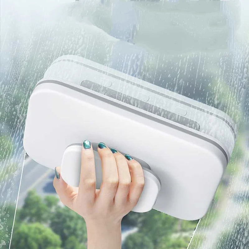 Magnetic Window Cleaner Double-Sided | No-Reach Glass Cleaning Tool for High Windows
