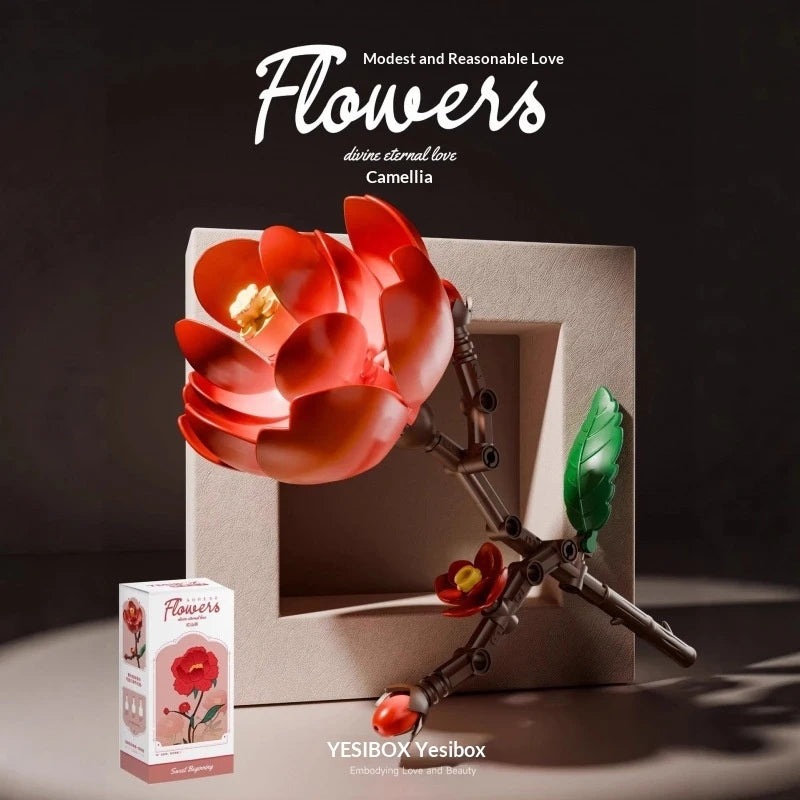 DIY building block flower kit