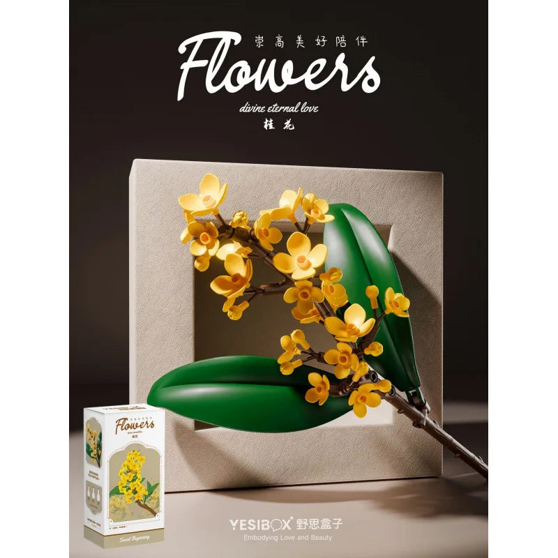DIY building block flower kit