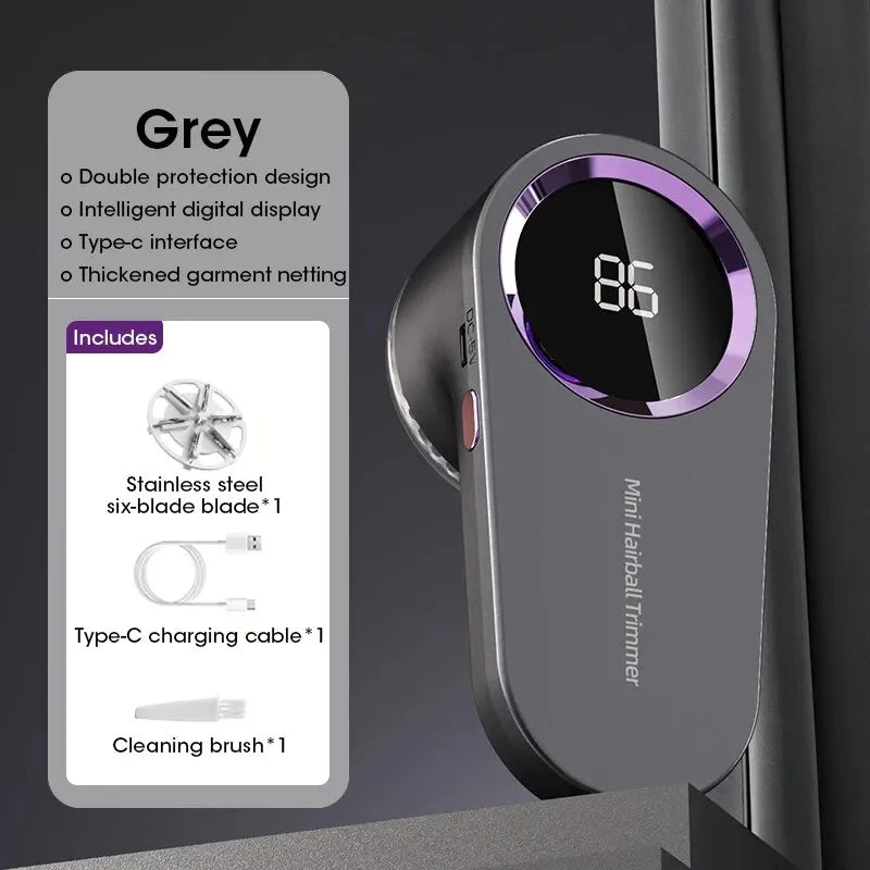 Electric lint remover in grey