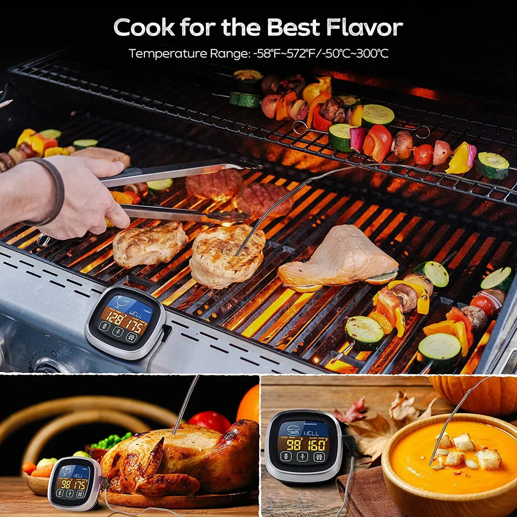 Digital meat thermometer with probe