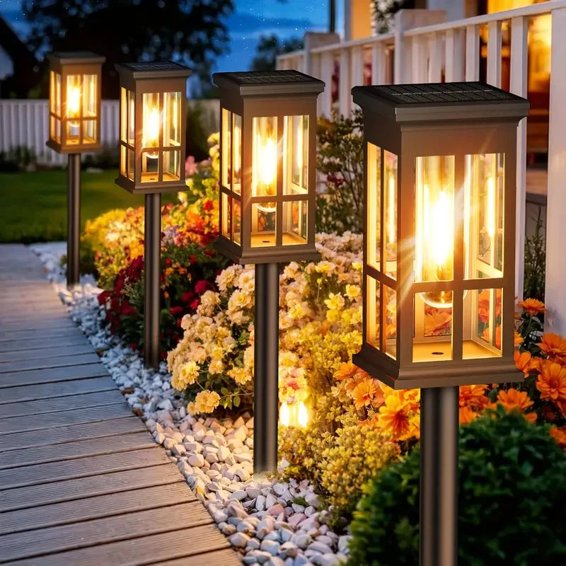 Solar pathway lantern stake light