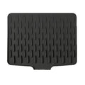 Silicone dish drying mat with tilted draining design