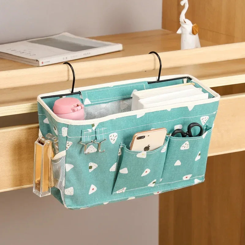 Hanging bedside caddy organizer