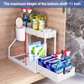 2-tier under sink organizer with pull-out drawer