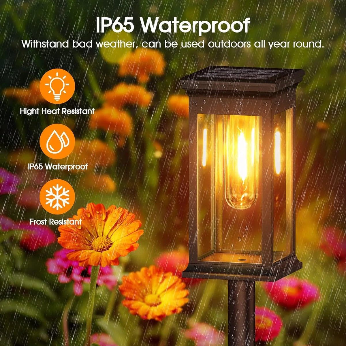 Solar pathway lantern stake light