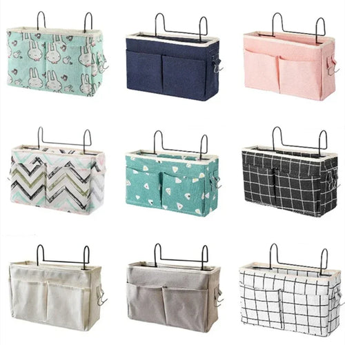 Hanging bedside caddy organizer