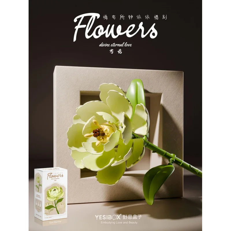 DIY building block flower kit