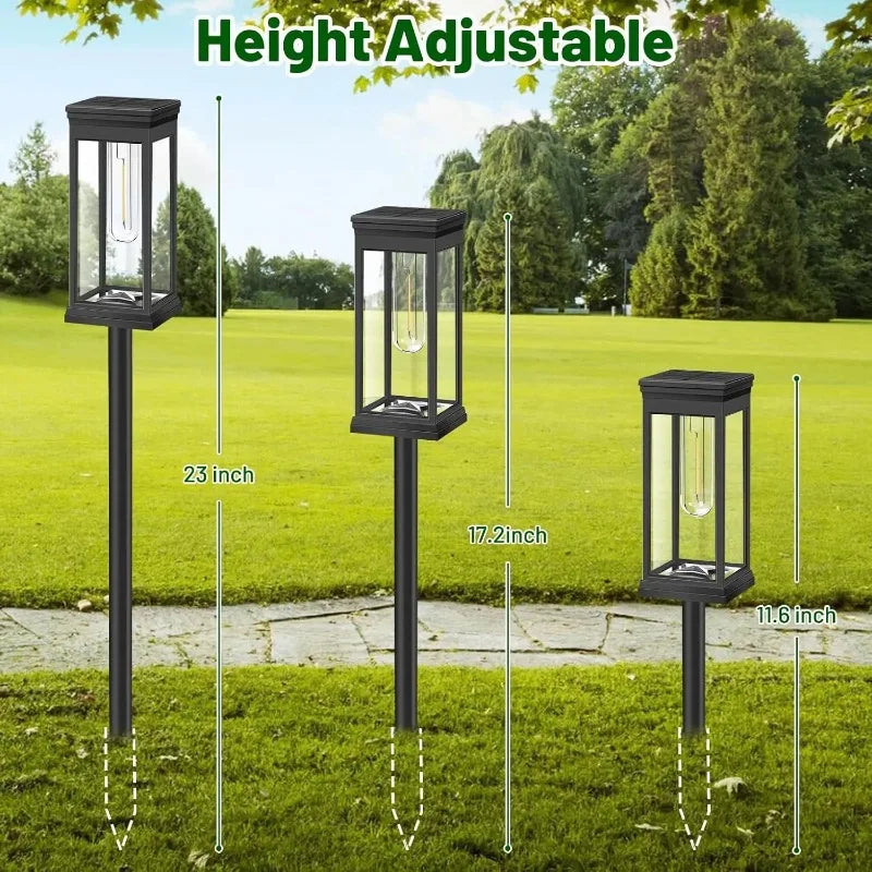 Solar pathway lantern stake light