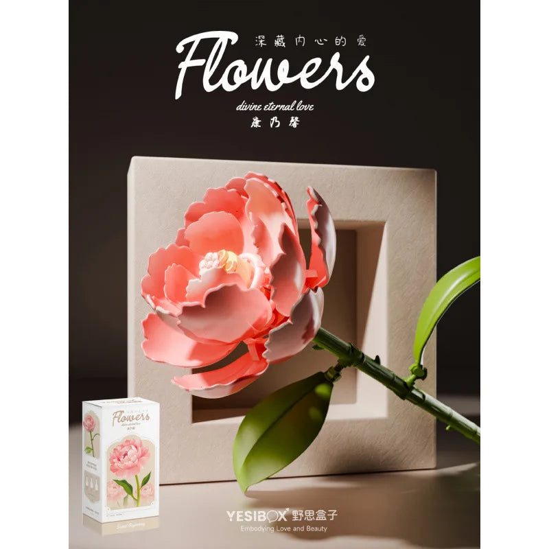 DIY building block flower kit