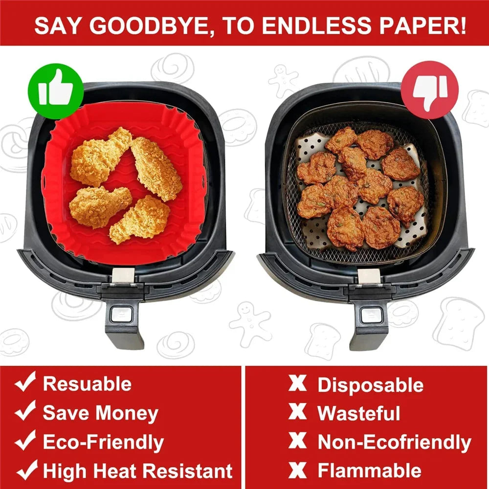 Silicone air fryer liner