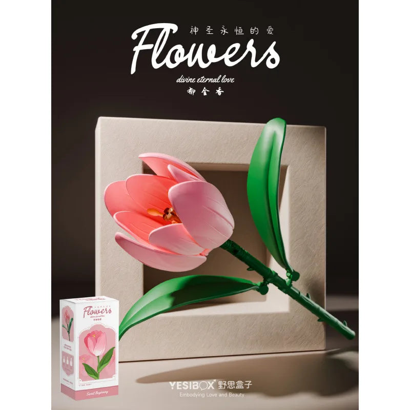 DIY Building Block Flower Kit | Build-Your-Own Bouquet for Home Decor & Gifting