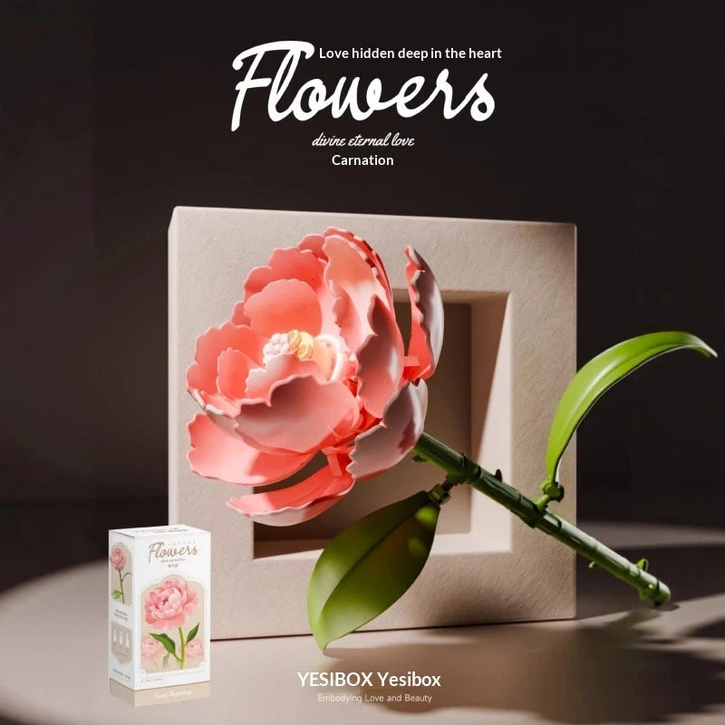 DIY building block flower kit