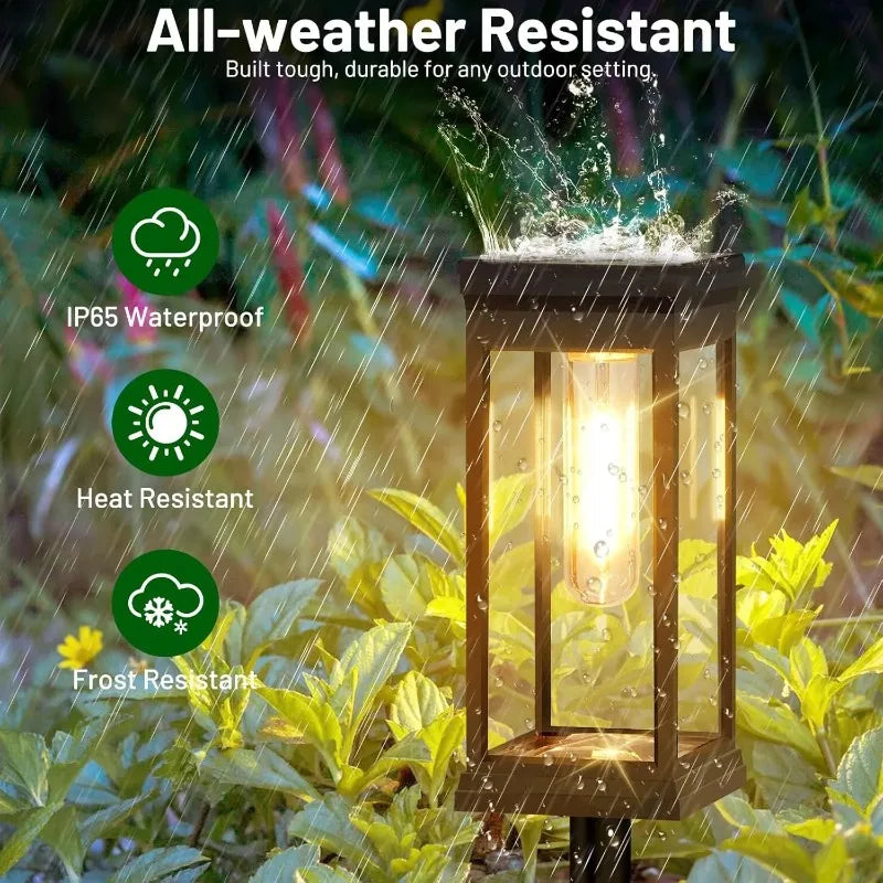Solar pathway lantern stake light