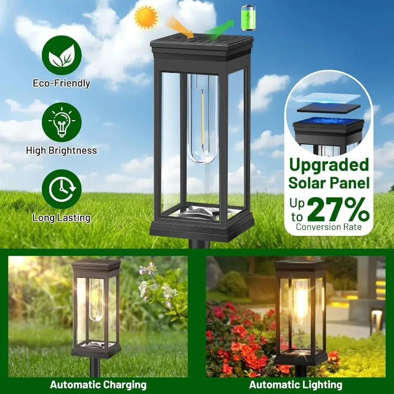 Solar pathway lantern stake light