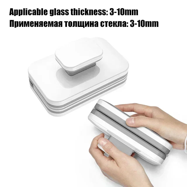 Magnetic Window Cleaner Double-Sided | No-Reach Glass Cleaning Tool for High Windows