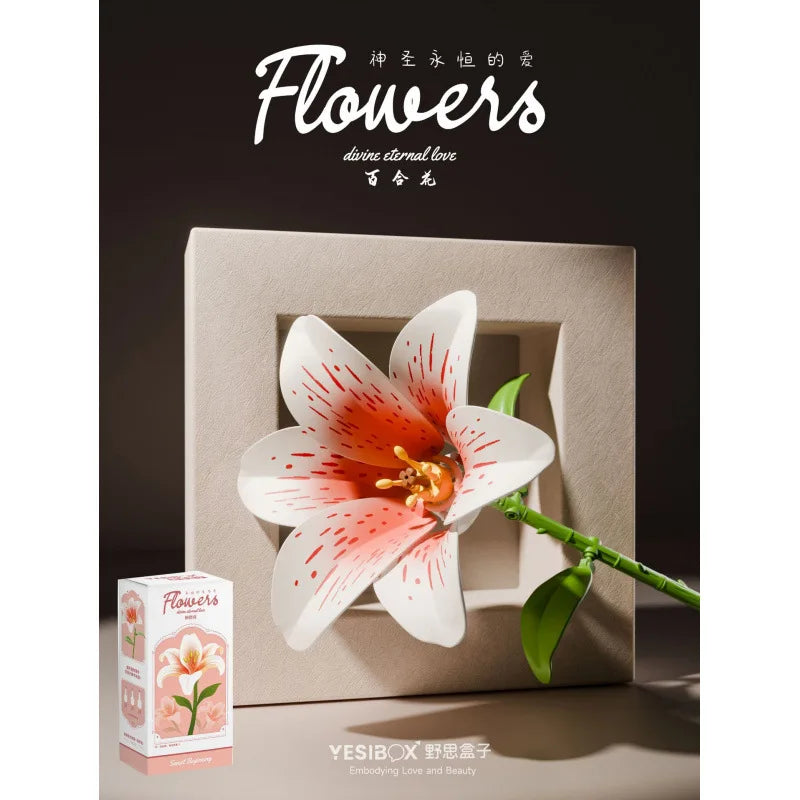 DIY building block flower kit