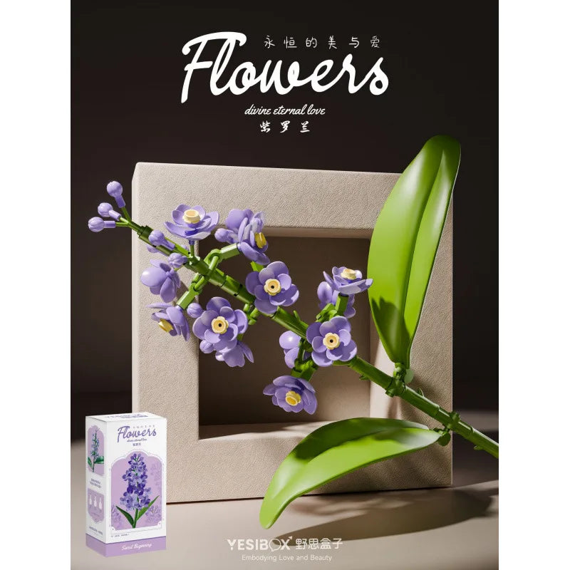 DIY building block flower kit