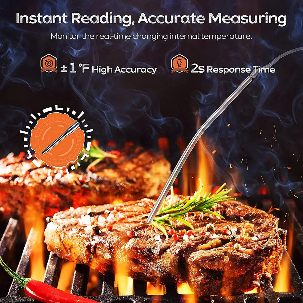 Digital meat thermometer with probe