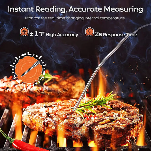 Digital meat thermometer with probe