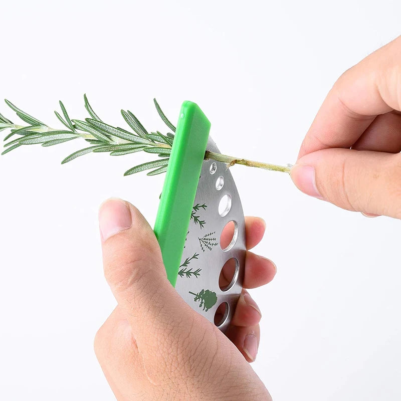 Stainless steel herb stripper tool