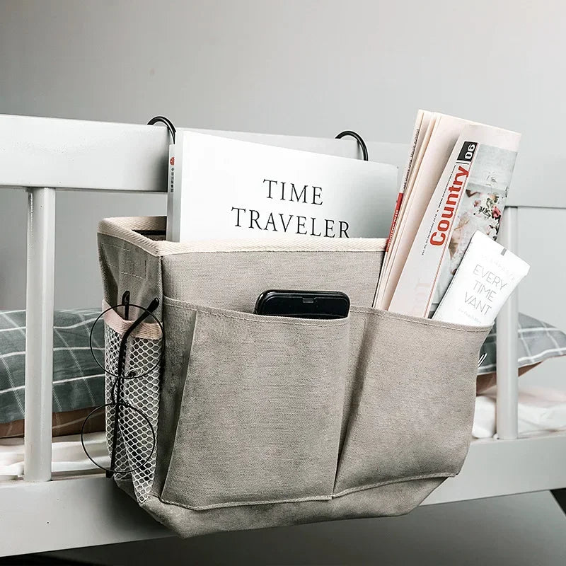 Hanging bedside caddy organizer