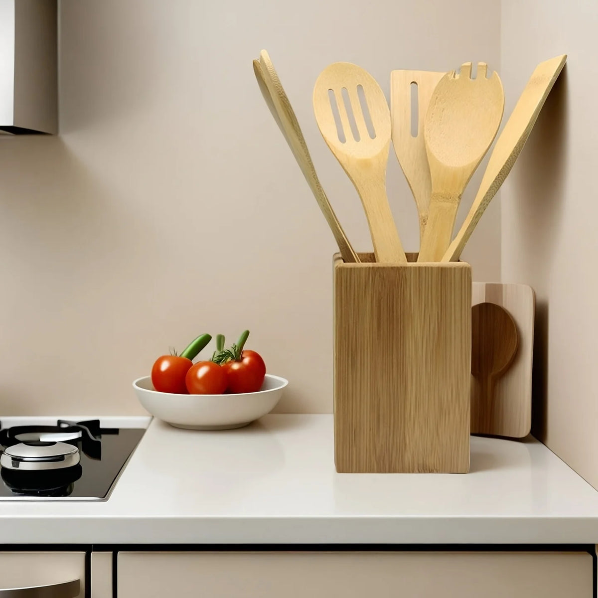 Bamboo kitchen utensil set