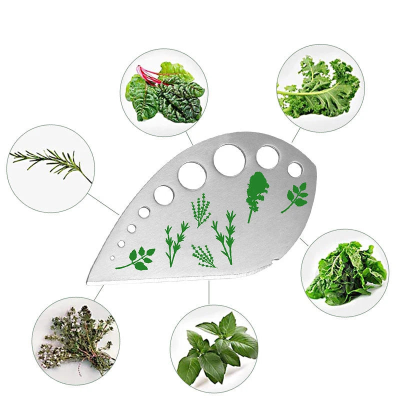 Stainless steel herb stripper tool