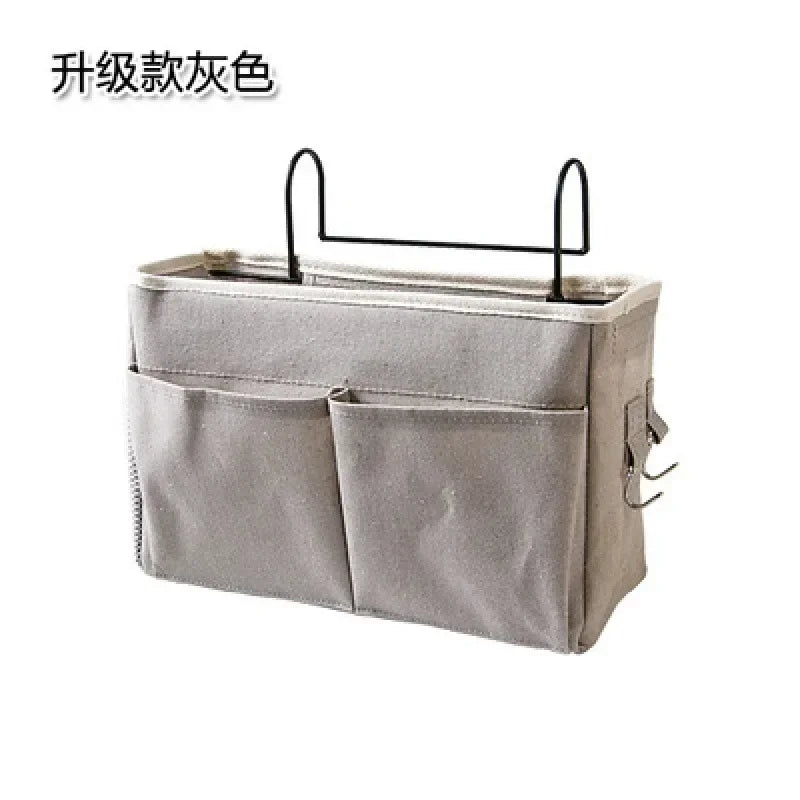 Bedside Caddy Organizer | Hanging Bed Storage Pocket with Hooks