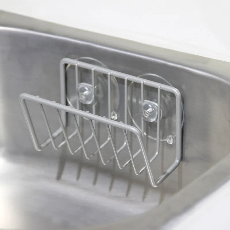 Stainless steel sink sponge holder