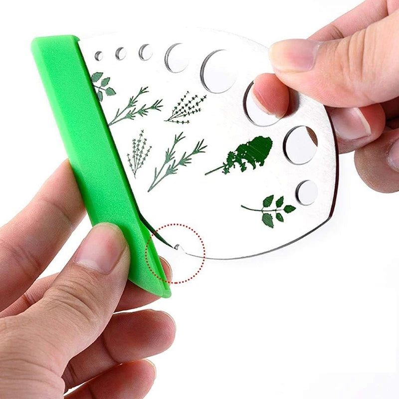 Stainless steel herb stripper tool
